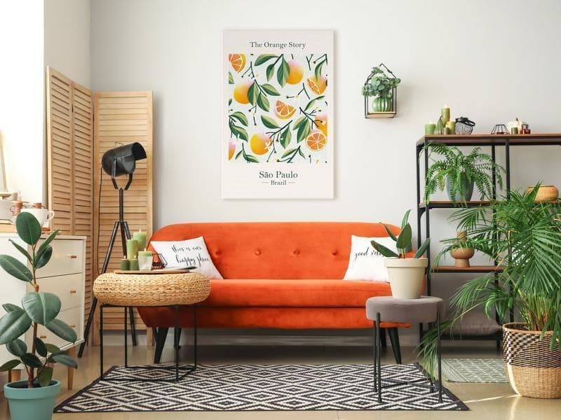 Quadro - The Orange Story (1 Part) Vertical in Poster e stampe Collezione Casa - Trebisacce, commercioVirtuoso.it