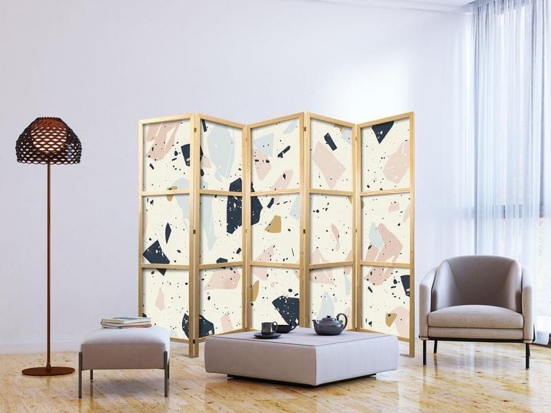 Paravento giapponese - Terrazzo with Large - Scaled Stones in Muted Colors in Paraventi Collezione Casa - Trebisacce, commercioVirtuoso.it