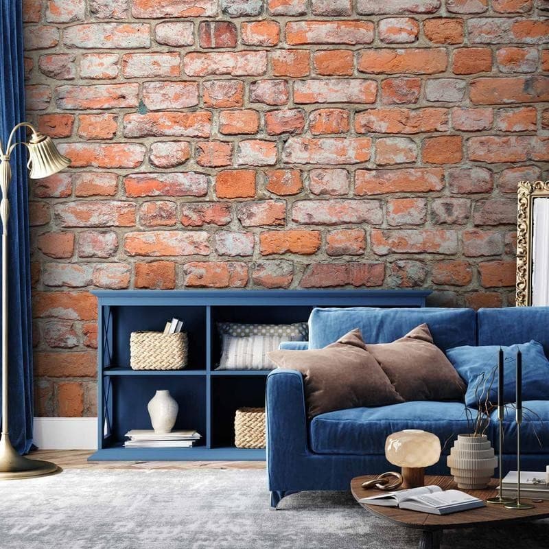 Carta da parati - Loft Wall - Pattern Imitating an Old Red Brick in Carta da parati Collezione Casa - Trebisacce, commercioVirtuoso.it