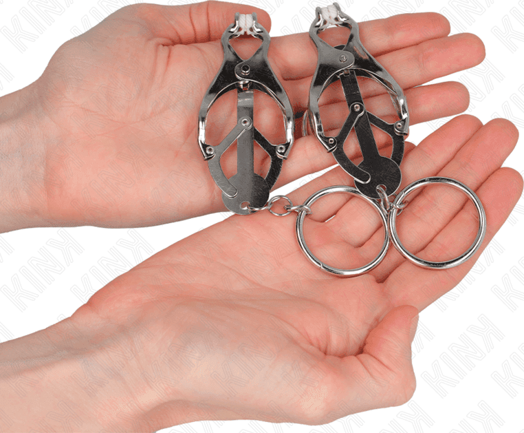 KINK - MORSETTI PER CAPEZZOLI CON O-RING TRIFOGLIO GIAPPONESE ARGENTO in Pinze Desideria Shop - Latina, commercioVirtuoso.it