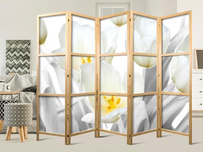 Paravento giapponese Tulipani luminosi 5 ante in Paraventi Collezione Casa - Trebisacce, commercioVirtuoso.it