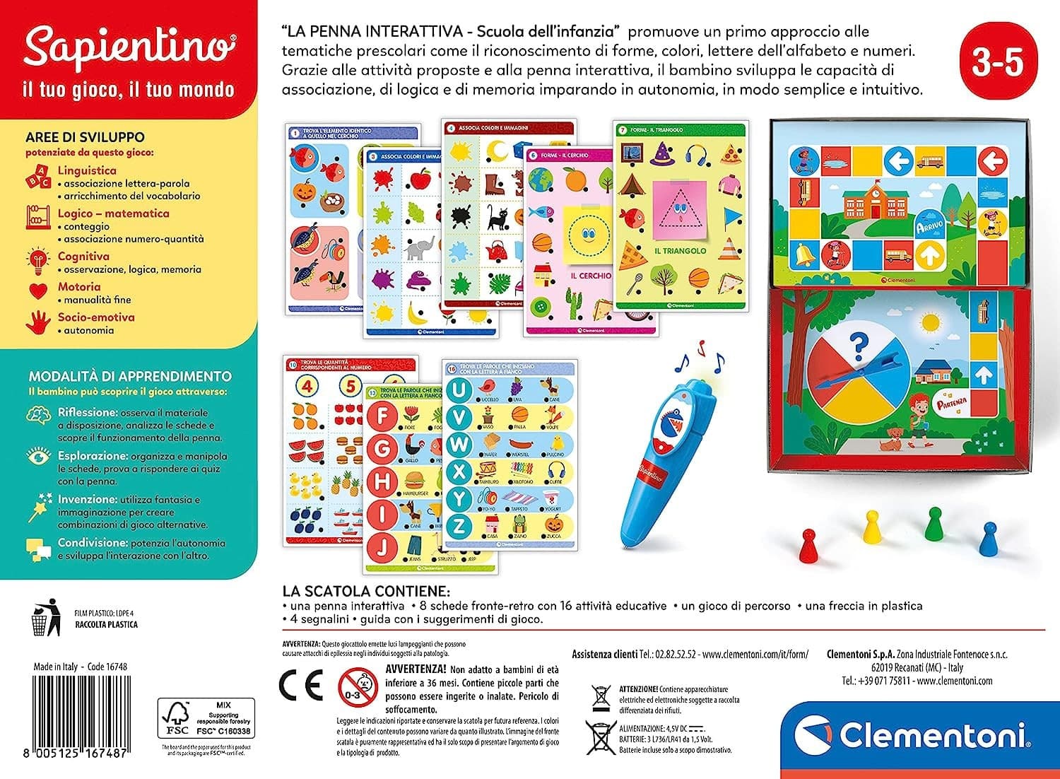 16748 - Sapientino Scuola Dell'Infanzia Forme, Colori, Alfabeto E Numeri in prodotto Centro Bimbo - Siderno, commercioVirtuoso.it