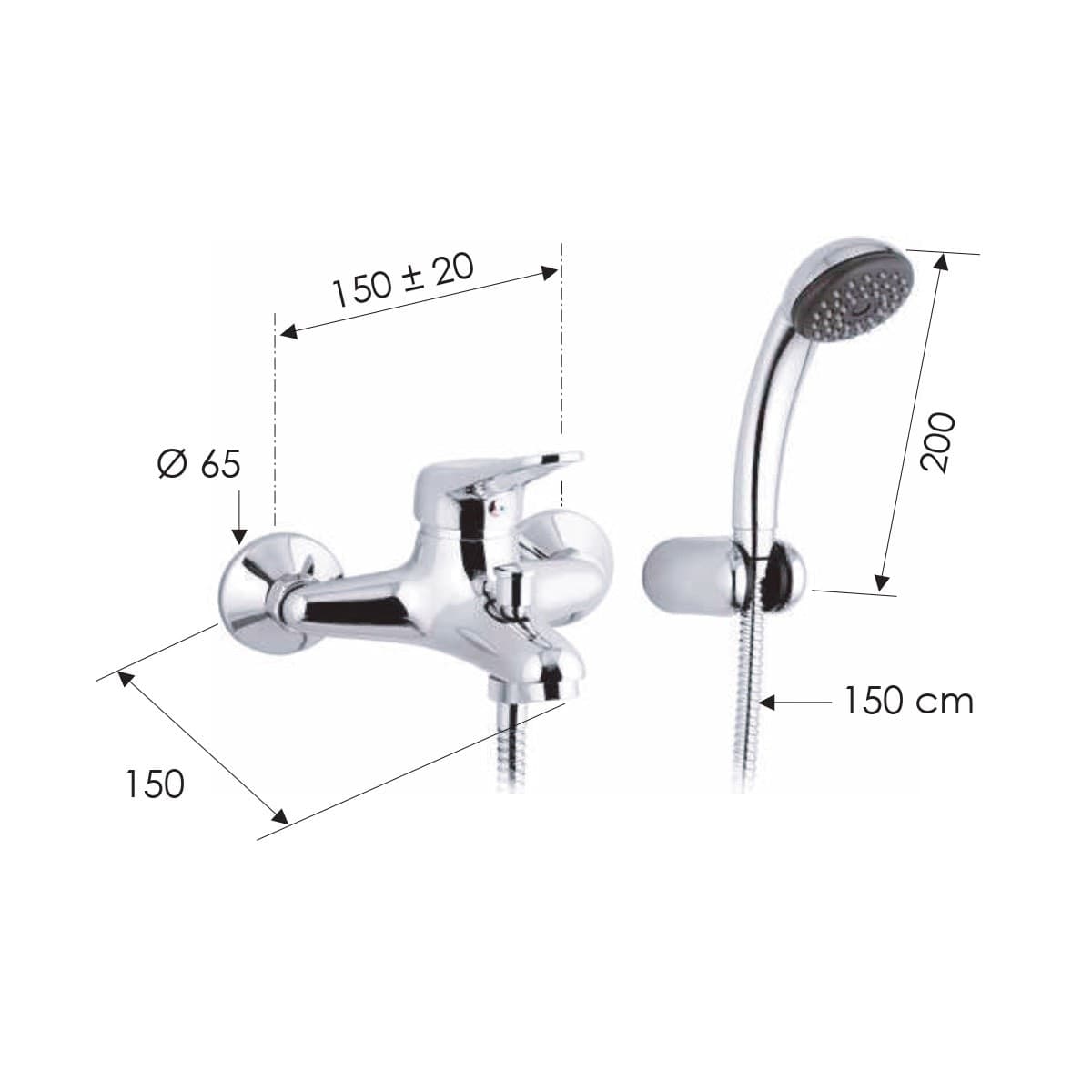 Remer serie Kiss miscelatore per vasca monocomando finitura cromata lucida in Rubinetti per vasca Aloiserw.com - Altomonte, commercioVirtuoso.it