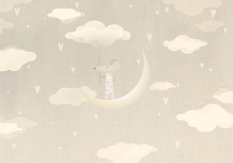 Carta da parati - Mouse on the Moon in Carta da parati Collezione Casa - Trebisacce, commercioVirtuoso.it