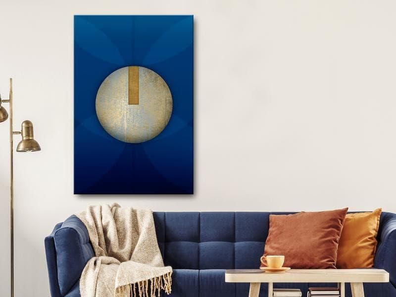 Quadro - In the Shadow of Classic Blue (1-part) - Golden Circle in Abstraction in Poster e stampe Collezione Casa - Trebisacce, commercioVirtuoso.it