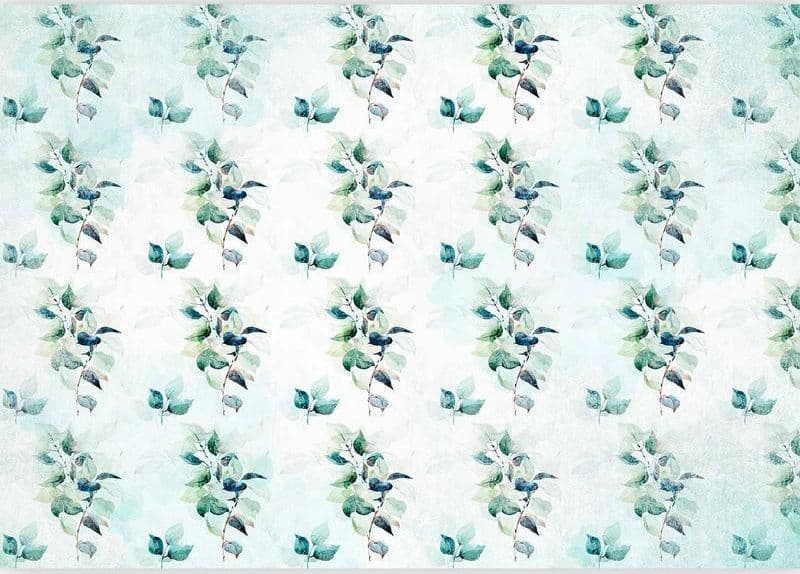 Carta da parati - Mint nature - uniform pattern in floral motif with green leaves in Carta da parati Collezione Casa - Trebisacce, commercioVirtuoso.it