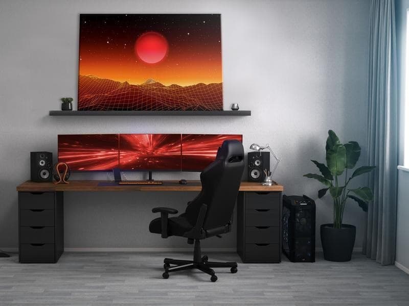 Quadro - Futuristic landscape (1 Part) Wide in Poster e stampe Collezione Casa - Trebisacce, commercioVirtuoso.it