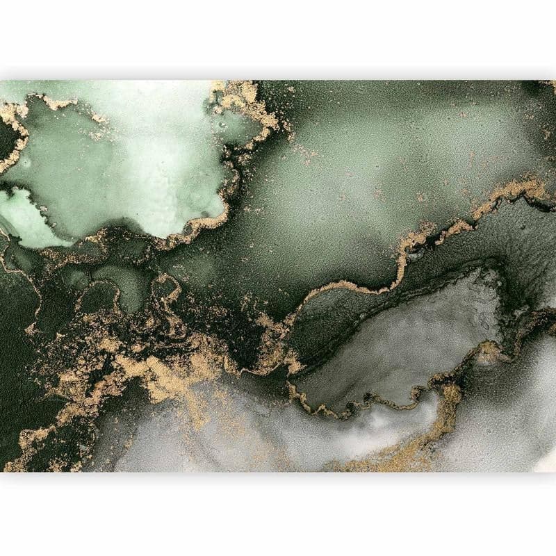 Carta da parati - Green Watercolour - Abstraction Inspired by Marble Structure in Carta da parati Collezione Casa - Trebisacce, commercioVirtuoso.it
