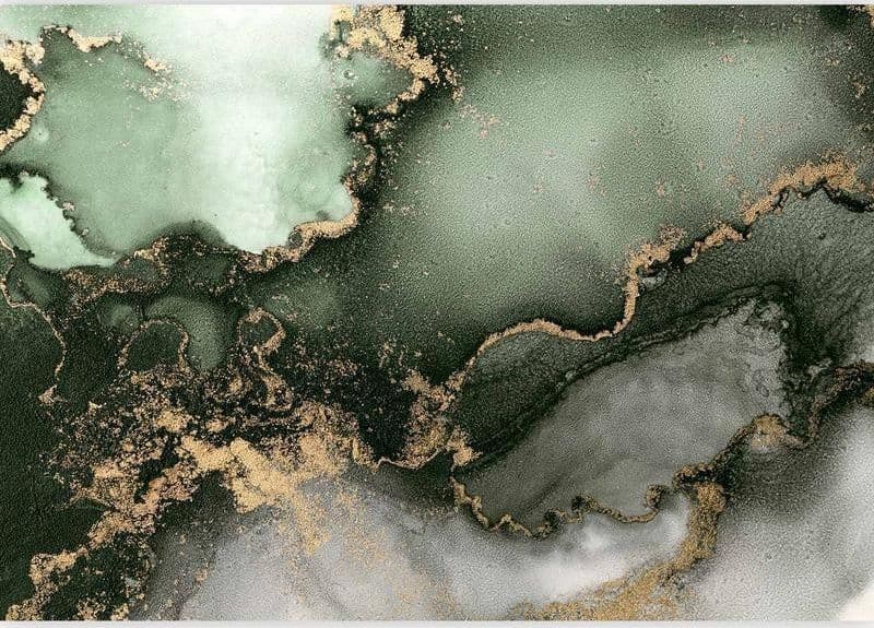 Carta da parati - Green Watercolour - Abstraction Inspired by Marble Structure in Carta da parati Collezione Casa - Trebisacce, commercioVirtuoso.it