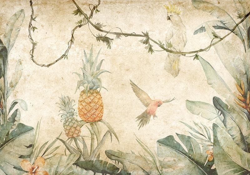 Carta da parati - Parrots in the Jungle in Carta da parati Collezione Casa - Trebisacce, commercioVirtuoso.it