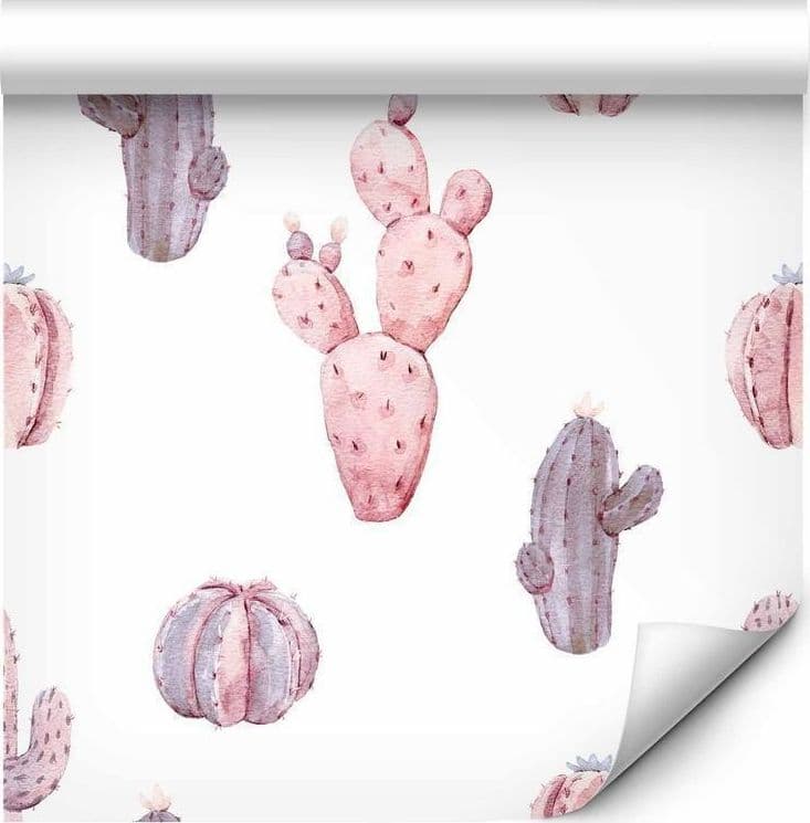 Tappezzeria murale - Pink Cacti in Carta da parati Collezione Casa - Trebisacce, commercioVirtuoso.it