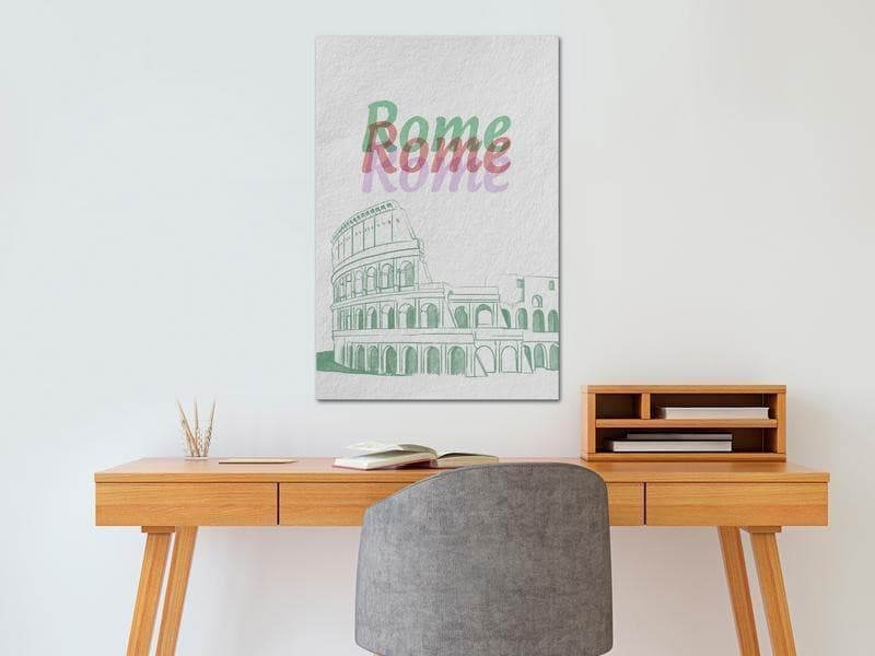 Quadro - Rome in Watercolours (1 Part) Vertical in Poster e stampe Collezione Casa - Trebisacce, commercioVirtuoso.it