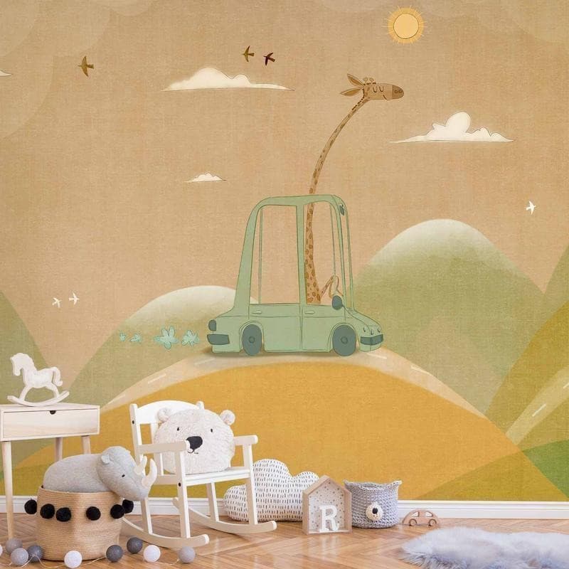 Carta da parati - Traveling Giraffe in Carta da parati Collezione Casa - Trebisacce, commercioVirtuoso.it