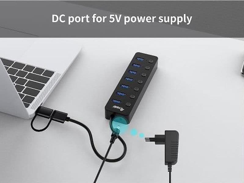 Equip 128965 hub di interfaccia usb 3.2 gen 1 (3.1 gen 1) type-a 5000 mbit/s nero