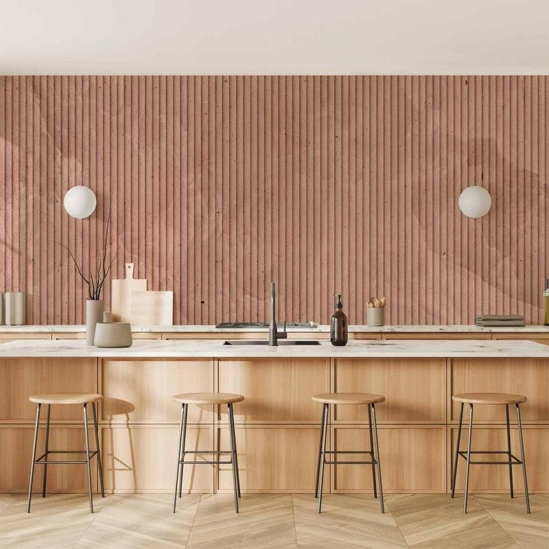 Carta da parati - Pink reed - solid background with textured vertical stripes with pattern in Carta da parati Collezione Casa - Trebisacce, commercioVirtuoso.it