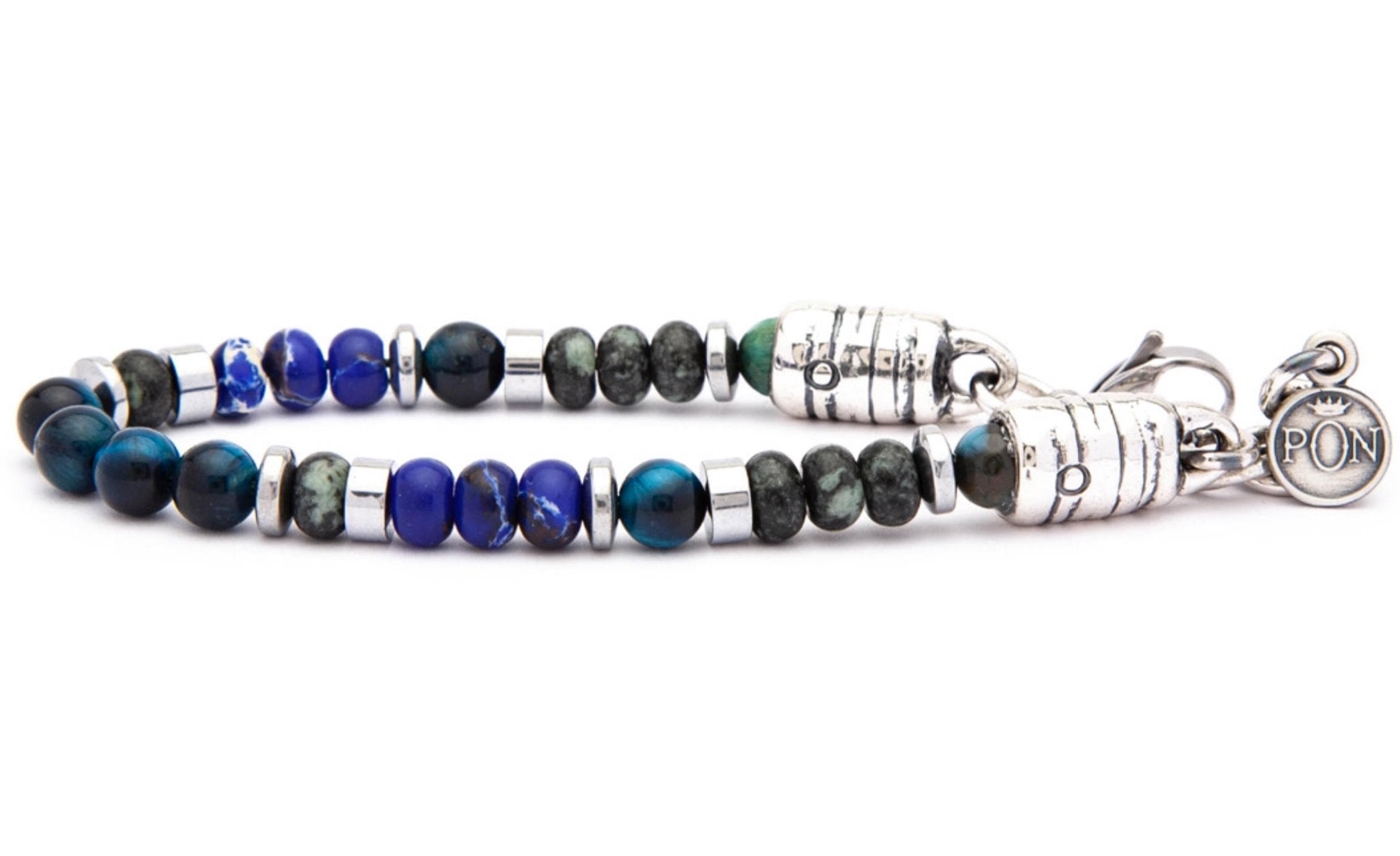 Portonovo   Bracciale Genesi dischetto Lapis Grigio Variegato Verde Petrolio in Bracciali Alba Gioielli - Casoria, commercioVirtuoso.it