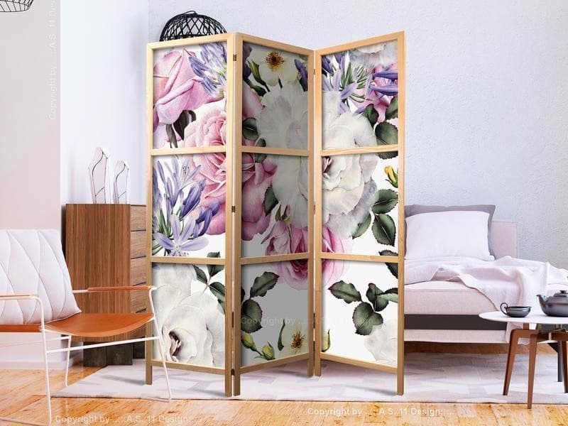 Paravento giapponese Fiori primaverili 3 ante in Paraventi Collezione Casa - Trebisacce, commercioVirtuoso.it