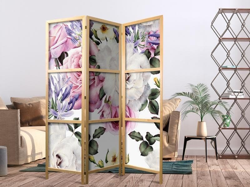 Paravento giapponese Fiori primaverili 3 ante in Paraventi Collezione Casa - Trebisacce, commercioVirtuoso.it