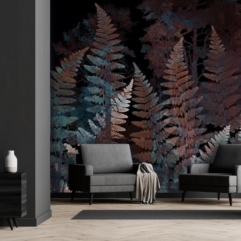 Carta da parati - Ferns in the Woods - Third Variant in Carta da parati Collezione Casa - Trebisacce, commercioVirtuoso.it