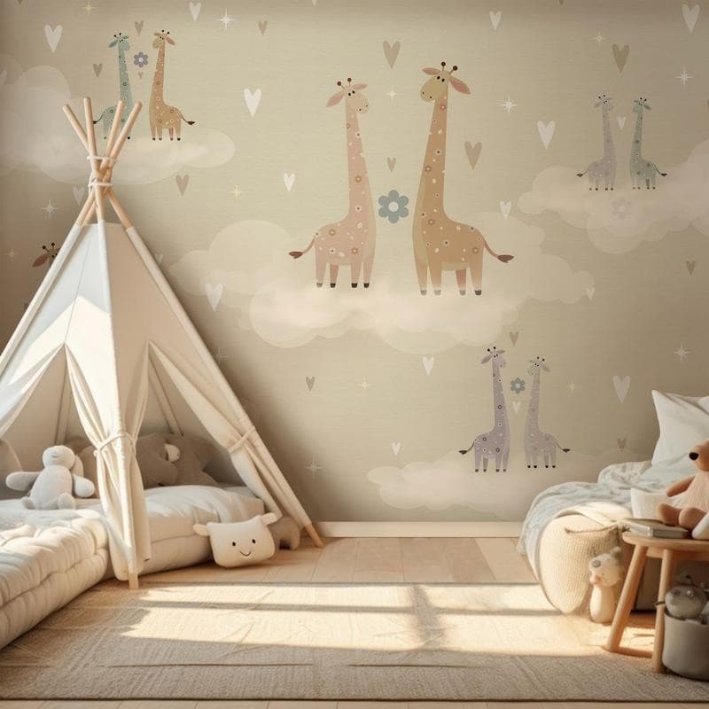 Carta da parati - Giraffes in Love in Carta da parati Collezione Casa - Trebisacce, commercioVirtuoso.it