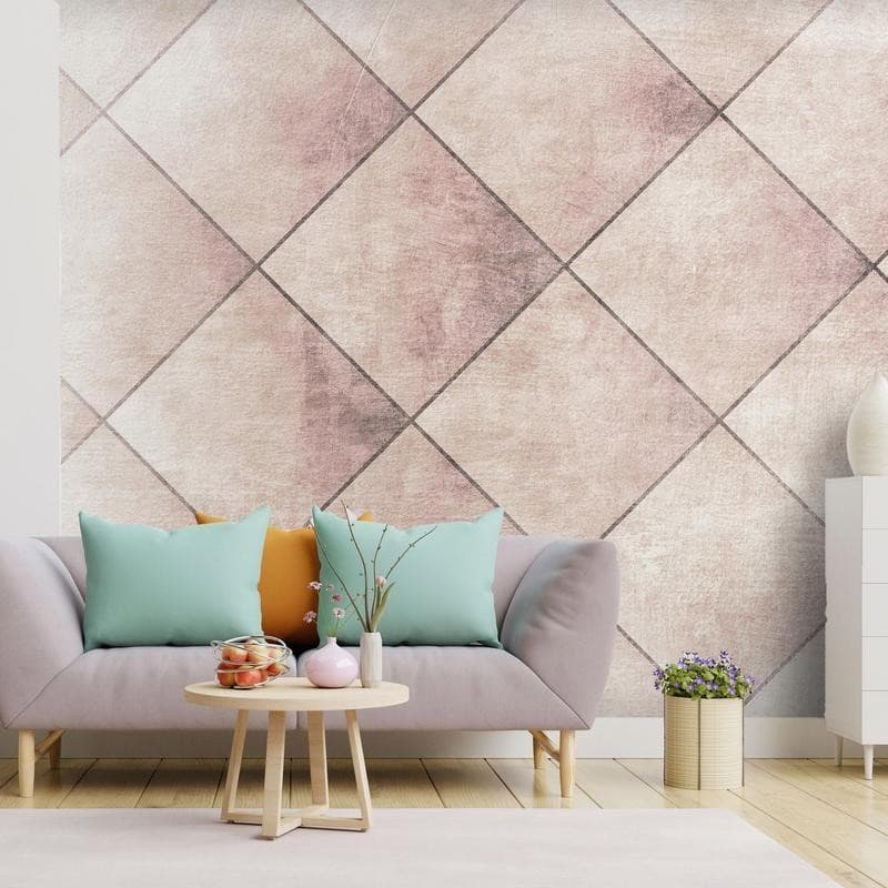 Carta da parati - Perfect cuts - geometric symmetrical tiled pattern with pattern in Carta da parati Collezione Casa - Trebisacce, commercioVirtuoso.it