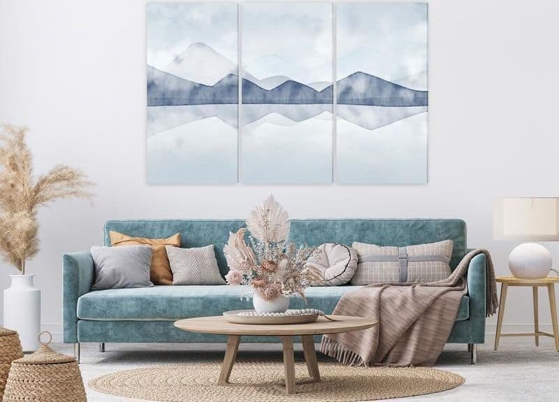 Quadro - Lake in the Mountains (3 Parts) in Poster e stampe Collezione Casa - Trebisacce, commercioVirtuoso.it
