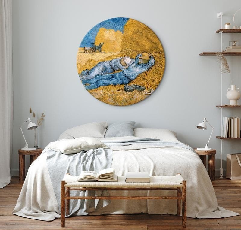 Quadro rotondo - Noon: Rest from Work (Vincent Van Gogh) in Poster e stampe Collezione Casa - Trebisacce, commercioVirtuoso.it