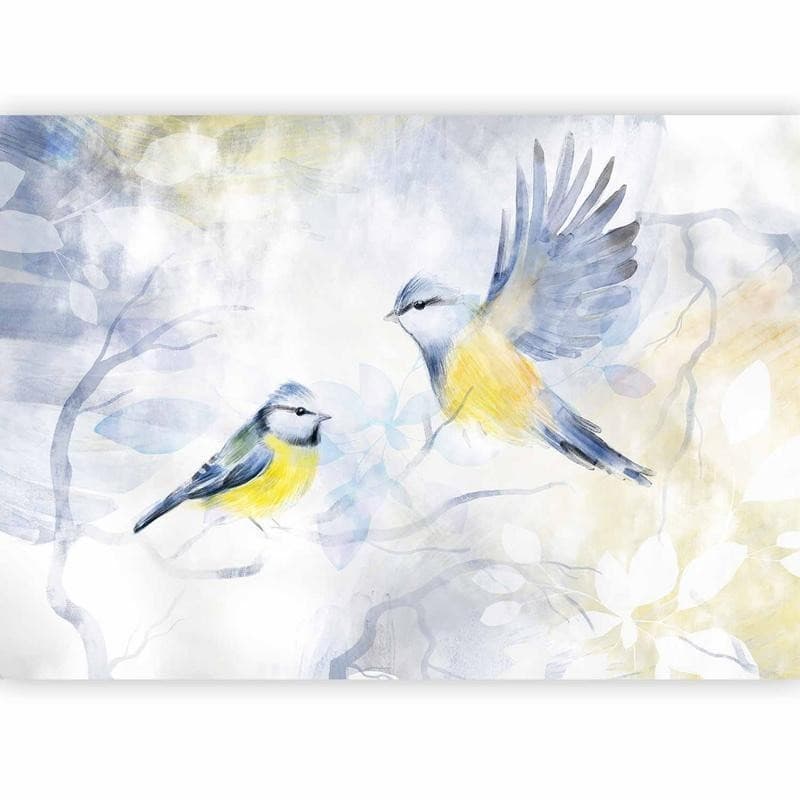 Carta da parati - Watercolor Tit - First Variant in Carta da parati Collezione Casa - Trebisacce, commercioVirtuoso.it