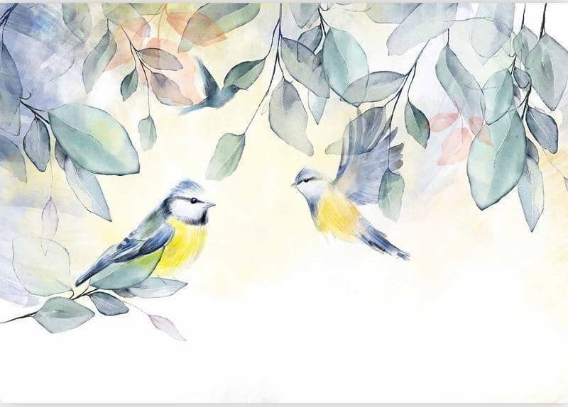 Carta da parati - Colorful Titmouse in Carta da parati Collezione Casa - Trebisacce, commercioVirtuoso.it
