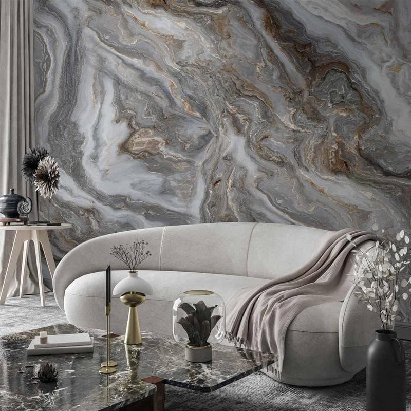 Carta da parati - Stone Abstractions - Marble Textures in Neautral Tones in Carta da parati Collezione Casa - Trebisacce, commercioVirtuoso.it