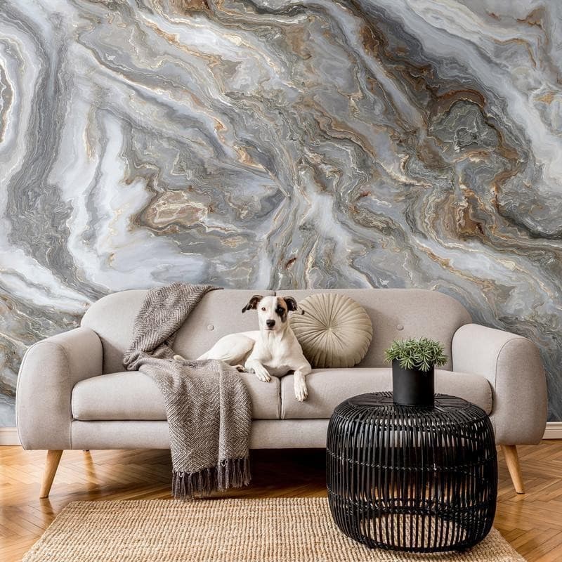 Carta da parati - Stone Abstractions - Marble Textures in Neautral Tones in Carta da parati Collezione Casa - Trebisacce, commercioVirtuoso.it