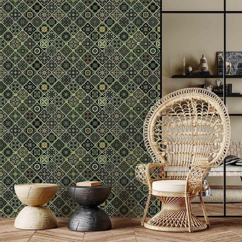 Tappezzeria murale - Olive Mosaic in Carta da parati Collezione Casa - Trebisacce, commercioVirtuoso.it