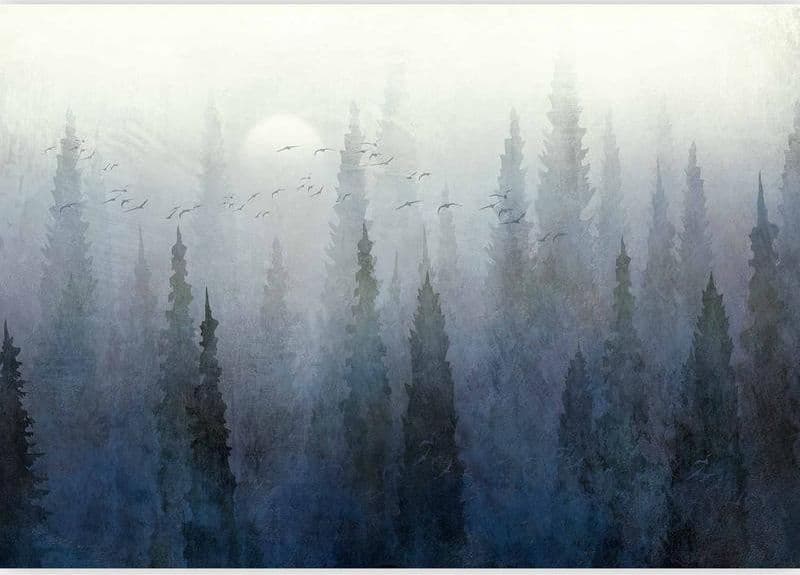 Carta da parati - Flight Over the Forest - Second Variant in Carta da parati Collezione Casa - Trebisacce, commercioVirtuoso.it