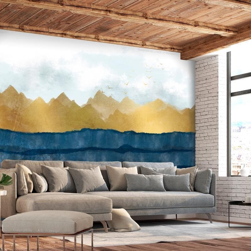 Carta da parati - Dawn in the Mountains - Second Variant in Carta da parati Collezione Casa - Trebisacce, commercioVirtuoso.it