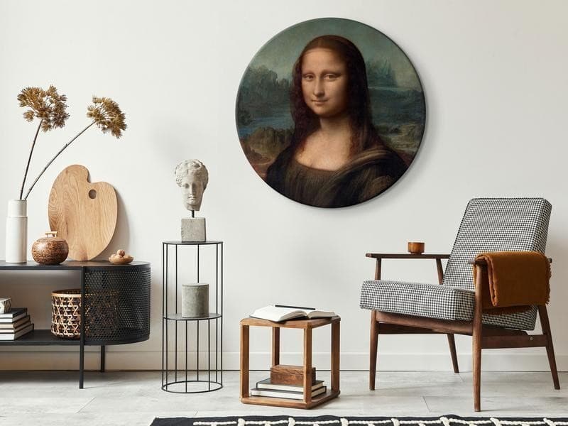 Quadro rotondo Leonardo Da Vinci Gioconda Riproduzione in Poster e stampe Collezione Casa - Trebisacce, commercioVirtuoso.it