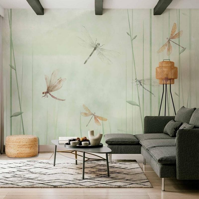 Carta da parati - Dragonflies in the Meadow in Carta da parati Collezione Casa - Trebisacce, commercioVirtuoso.it