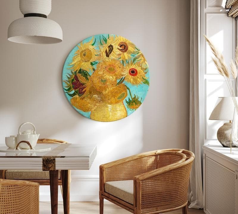 Quadro rotondo - Vase with Twelve Sunflowers (Vincent van Gogh) in Poster e stampe Collezione Casa - Trebisacce, commercioVirtuoso.it