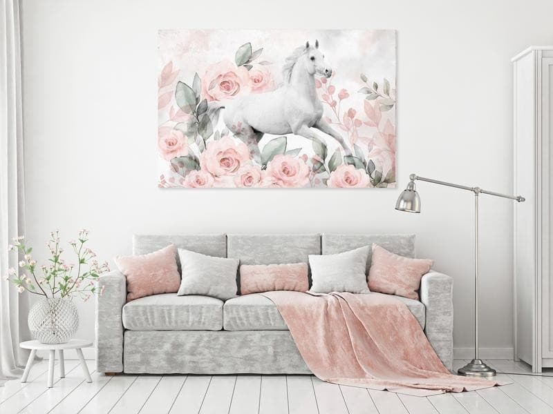 Quadro - Gallop Among the Roses (1 Part) Wide in Poster e stampe Collezione Casa - Trebisacce, commercioVirtuoso.it