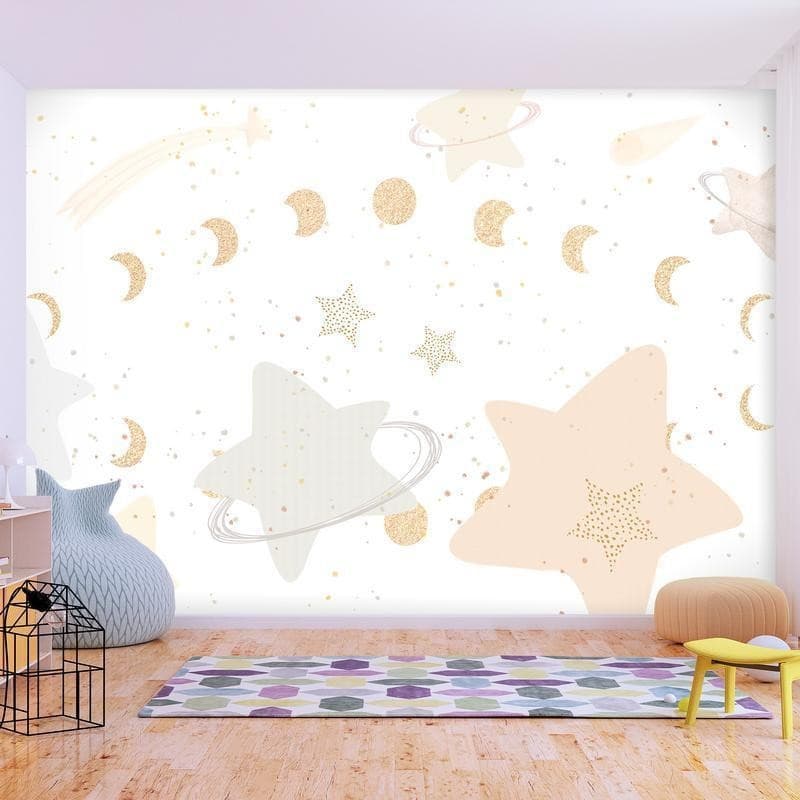 Carta da parati - Phases of the Moon Among Stardust in Carta da parati Collezione Casa - Trebisacce, commercioVirtuoso.it