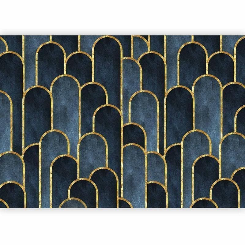 Carta da parati - Gold and Navy Blue Pattern in Carta da parati Collezione Casa - Trebisacce, commercioVirtuoso.it
