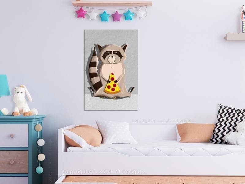 Quadro - Gourmand Raccoon (1 Part) Vertical in Poster e stampe Collezione Casa - Trebisacce, commercioVirtuoso.it