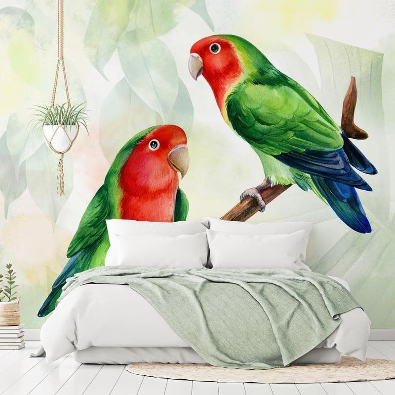 Carta da parati - Lovebirds in Carta da parati Collezione Casa - Trebisacce, commercioVirtuoso.it