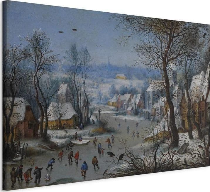 Quadro - Winter Landscape with a Bird Trap in Poster e stampe Collezione Casa - Trebisacce, commercioVirtuoso.it
