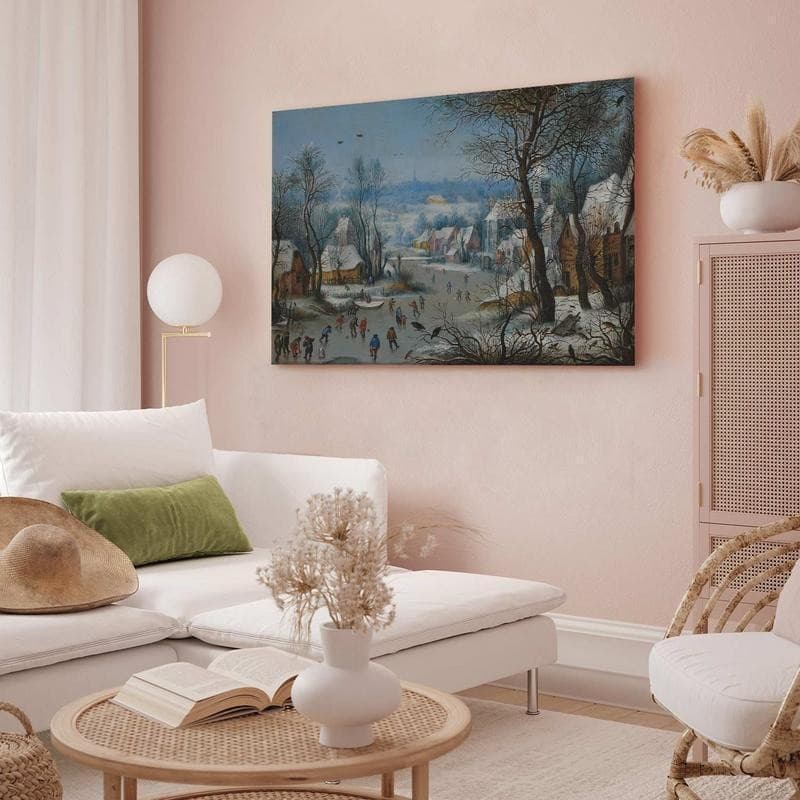 Quadro - Winter Landscape with a Bird Trap in Poster e stampe Collezione Casa - Trebisacce, commercioVirtuoso.it