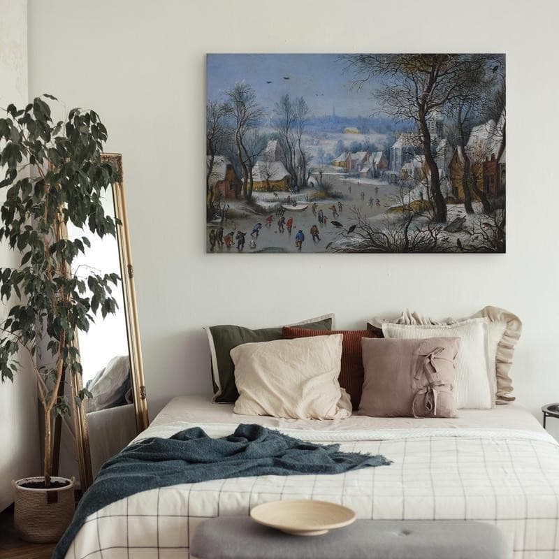 Quadro - Winter Landscape with a Bird Trap in Poster e stampe Collezione Casa - Trebisacce, commercioVirtuoso.it