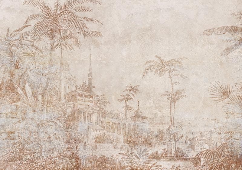 Carta da parati - Indian Temple - First Variant in Carta da parati Collezione Casa - Trebisacce, commercioVirtuoso.it