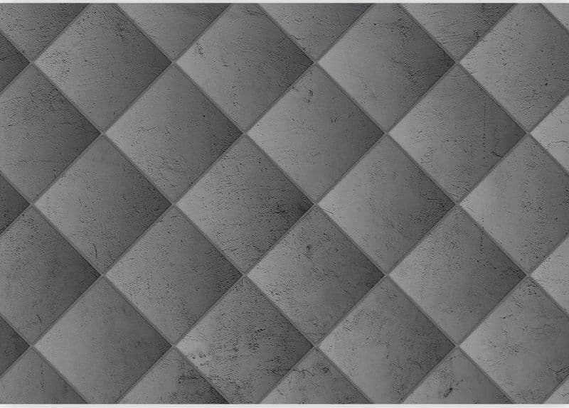 Carta da parati - Grey symmetry - geometric pattern in concrete pattern with light joints in Carta da parati Collezione Casa - Trebisacce, commercioVirtuoso.it