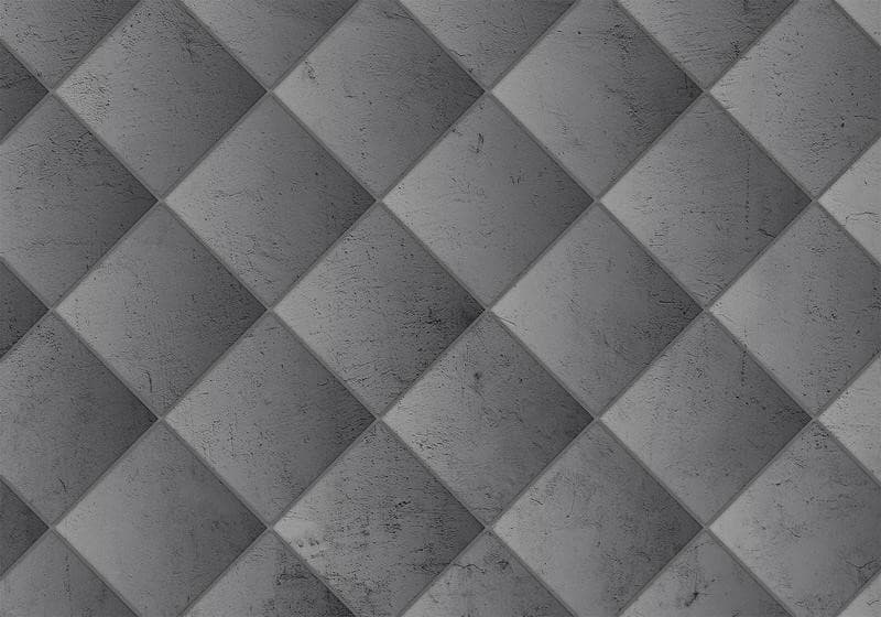 Carta da parati - Grey symmetry - geometric pattern in concrete pattern with light joints in Carta da parati Collezione Casa - Trebisacce, commercioVirtuoso.it