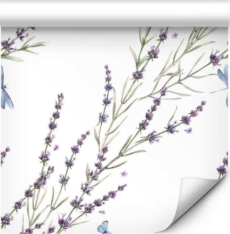 Tappezzeria murale - Butterflies Among the Lavender in Arazzi e tappezzeria Collezione Casa - Trebisacce, commercioVirtuoso.it