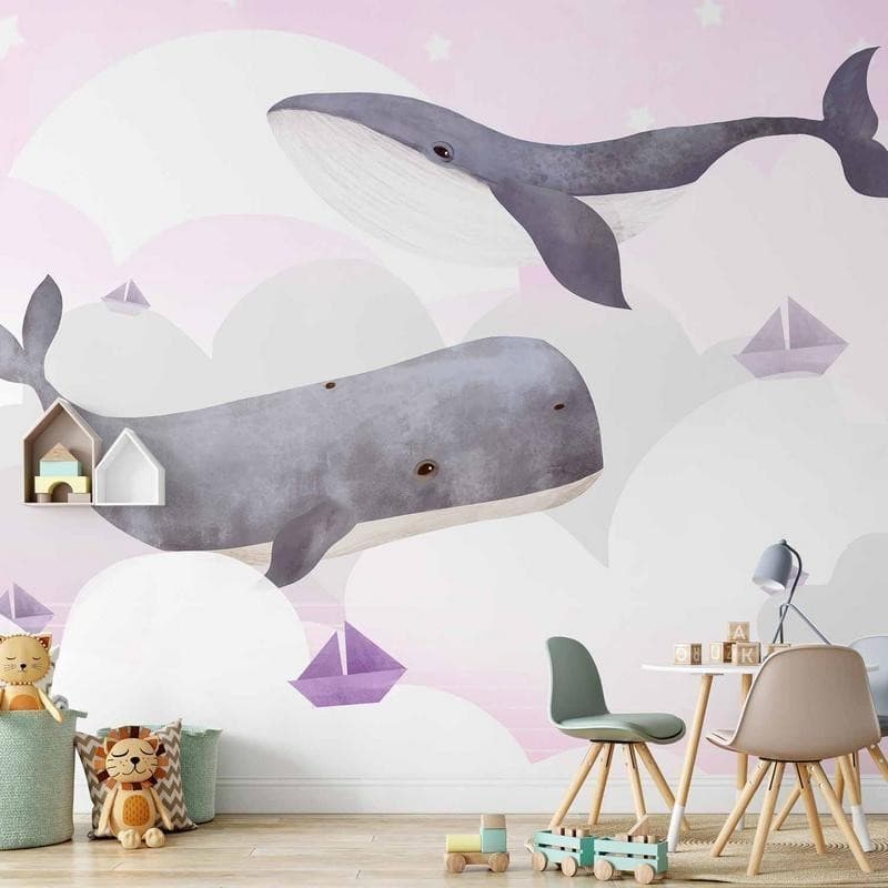 Carta da parati - Dream Of Whales - Second Variant in Carta da parati Collezione Casa - Trebisacce, commercioVirtuoso.it